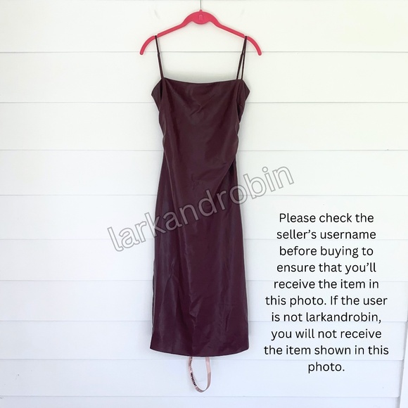 NEW House of CB Jalena Vegan Leather Lace Up Back Dress Mulberry Medium - Picture 15 of 17